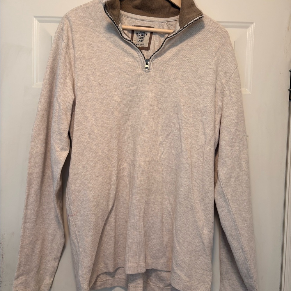 Men's Old Navy Tan Quarter-Zip Sweater